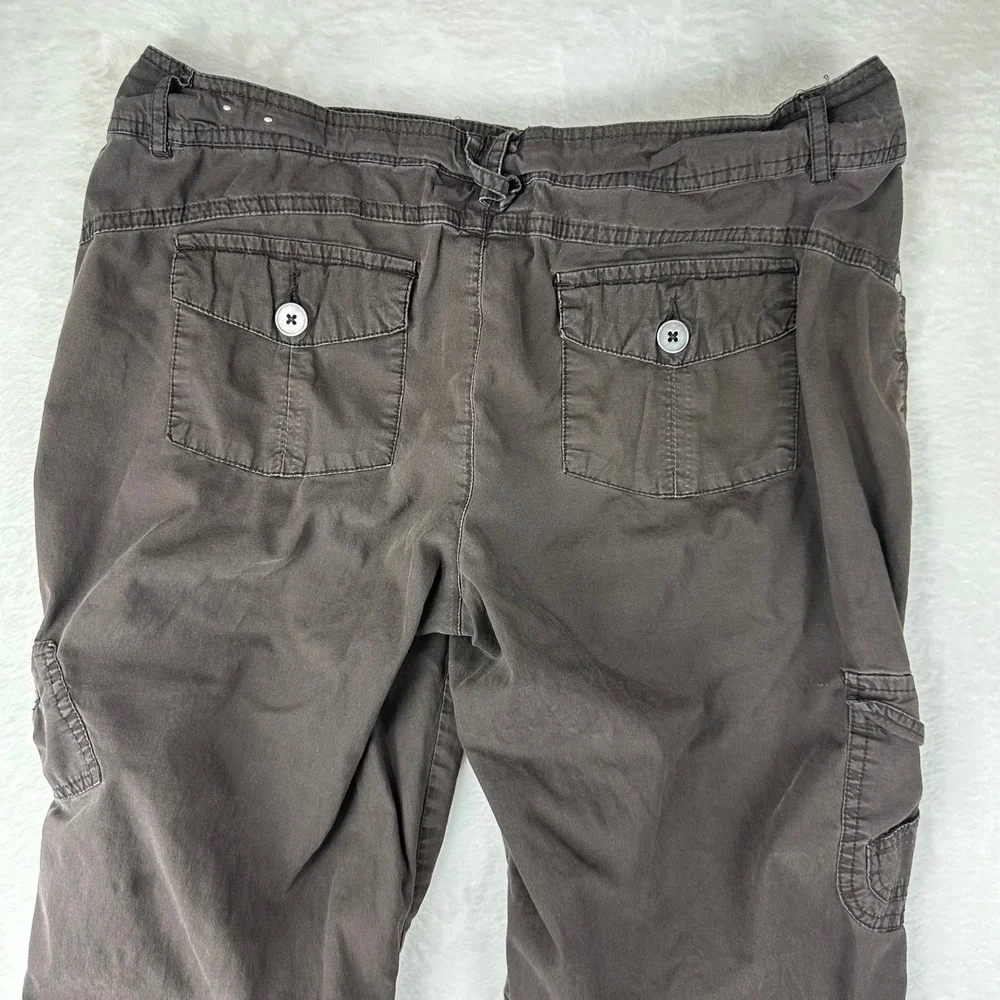 Style & Co‎ Cargo Pants Womens 10P Petite Brown Straight Leg Utility Cotton
